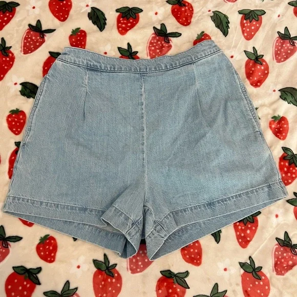 Madewell Marnie Wash Denim Pull-On Shorts - Picture 1 of 4